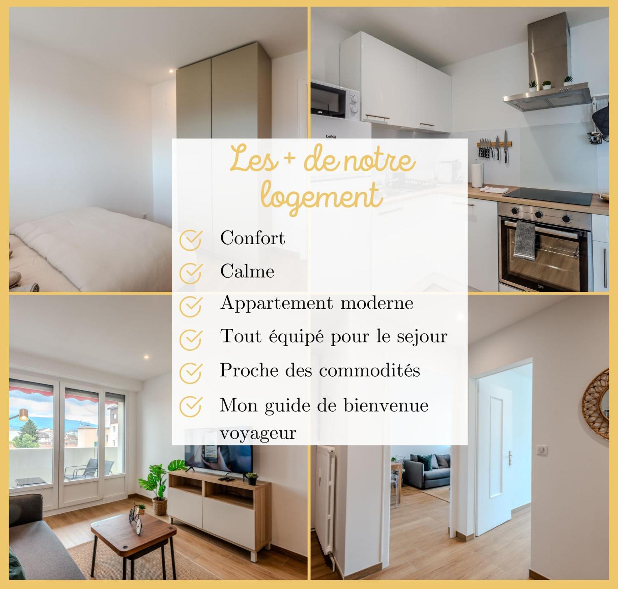 Chez Gwen I T3 I Gaillard Apartment Bagian luar foto